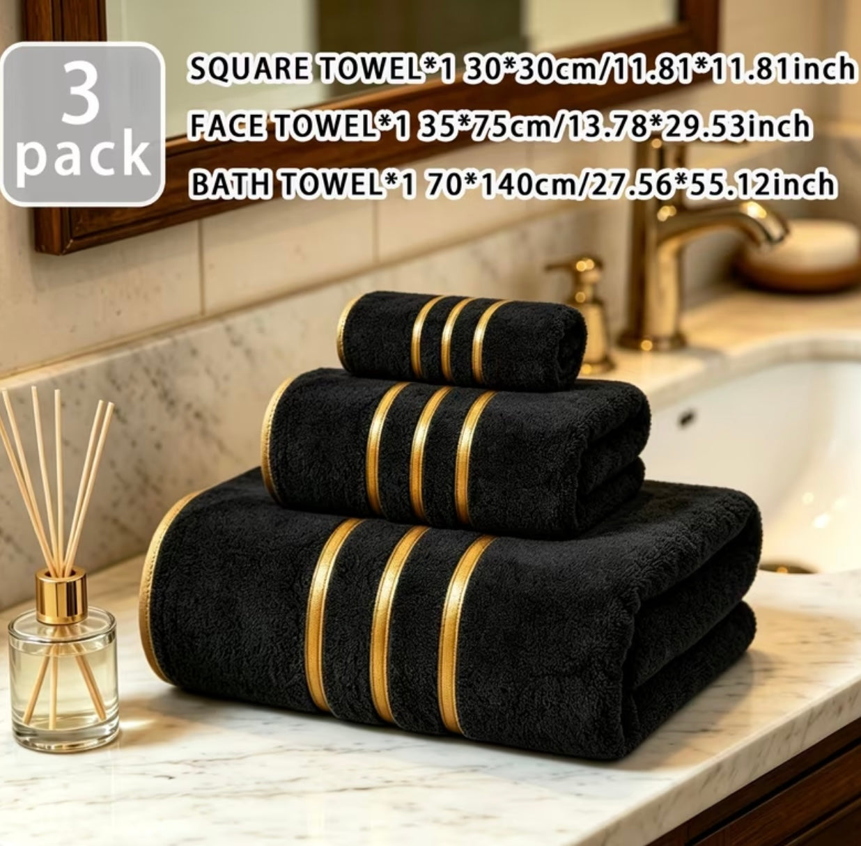 Luxury bath towel set