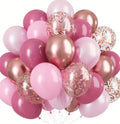 30 globos metalizados dorados, azules y plateados