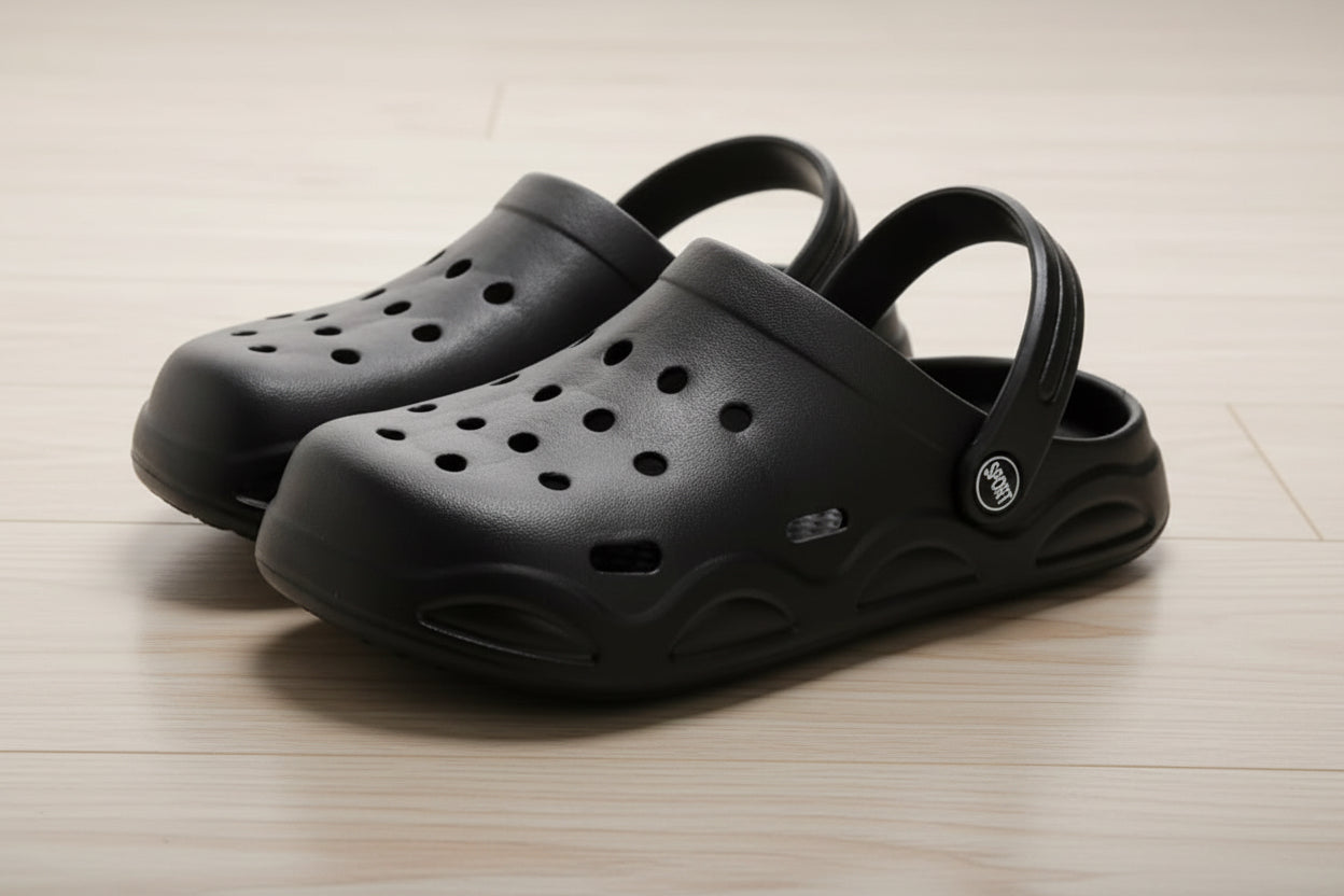 Women's shoes with thick non-slip EVA soles with holes