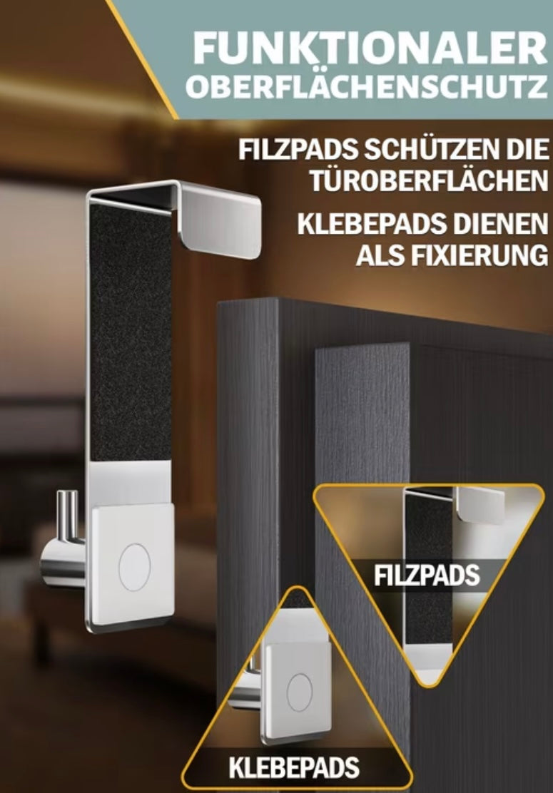 Set di 6 ganci per porta Lindenstein in acciaio inossidabile