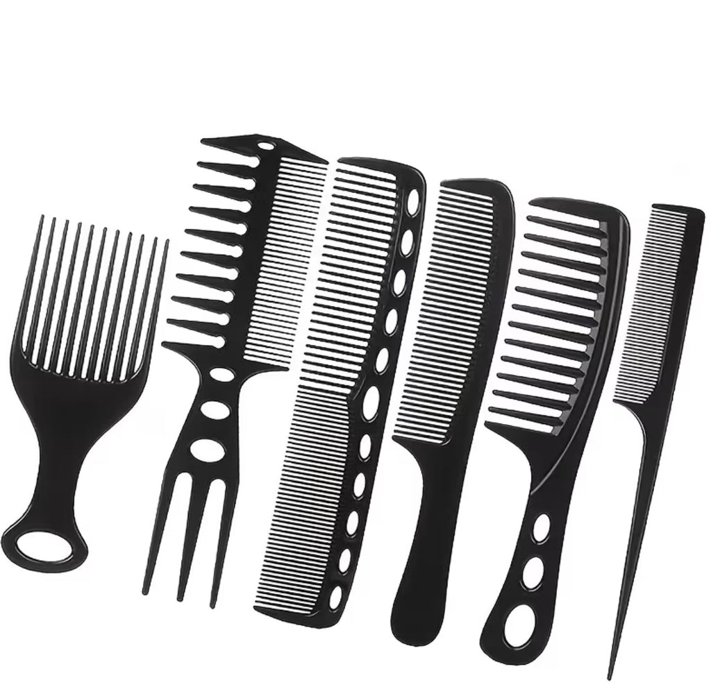 6 Pieces Professional Barber Comb