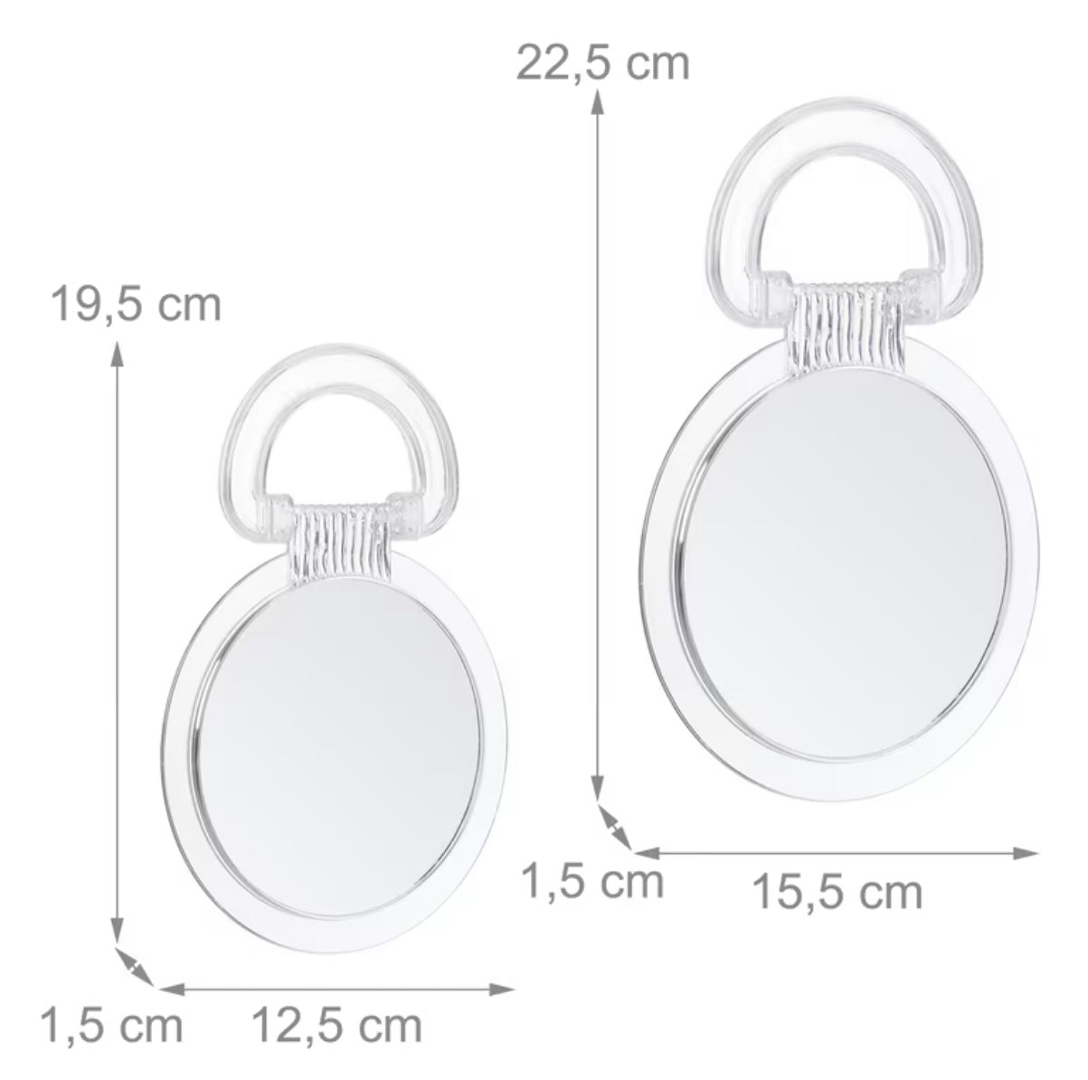 2 pezzi. Set di specchi "Maniglia pieghevole"