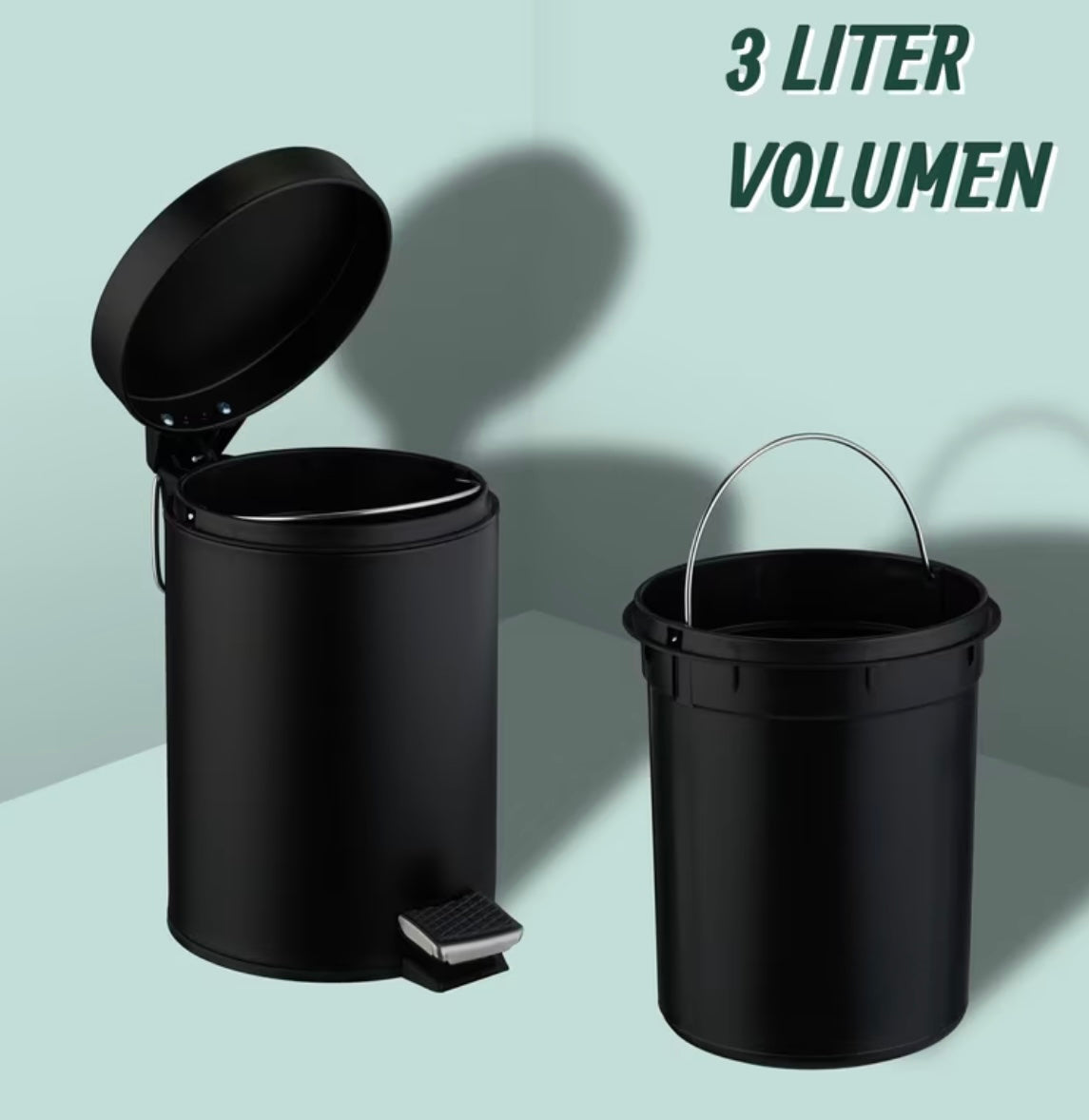 Cestino Cosmetico Nero - 3 Litri