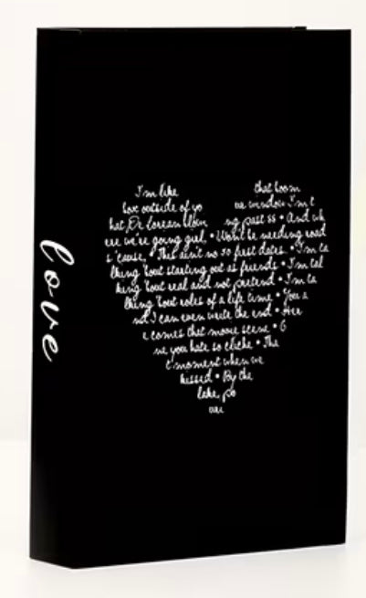 Set of 3 fake decorative books in paper, in black and white