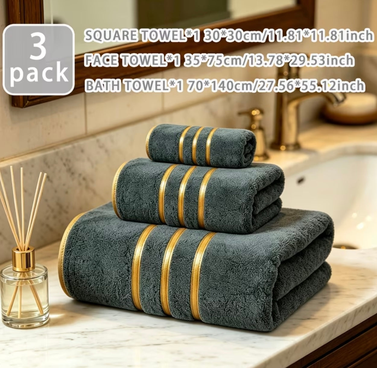 Luxury bath towel set
