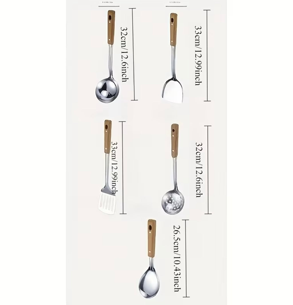 Heavy-duty kitchen utensils set [5 pieces]