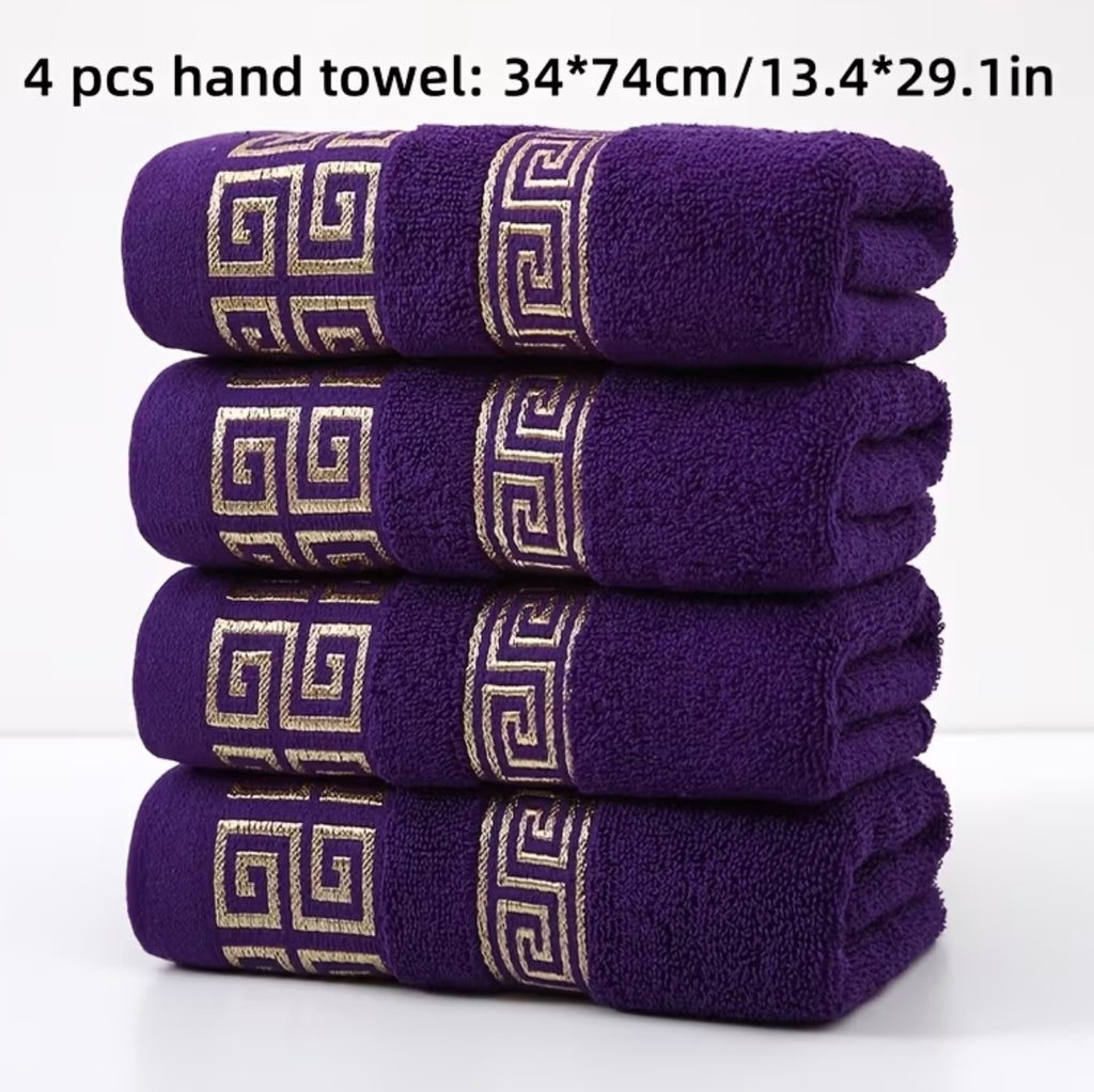 Set of 4 100% Cotton Hand Towels