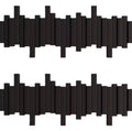 Appendiabiti da parete in legno nero