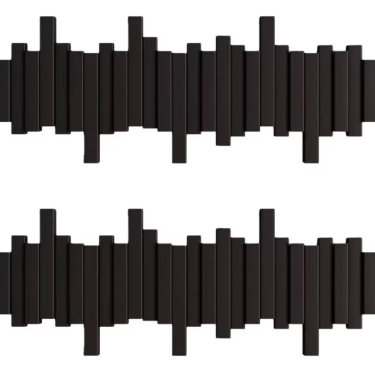 Appendiabiti da parete in legno nero
