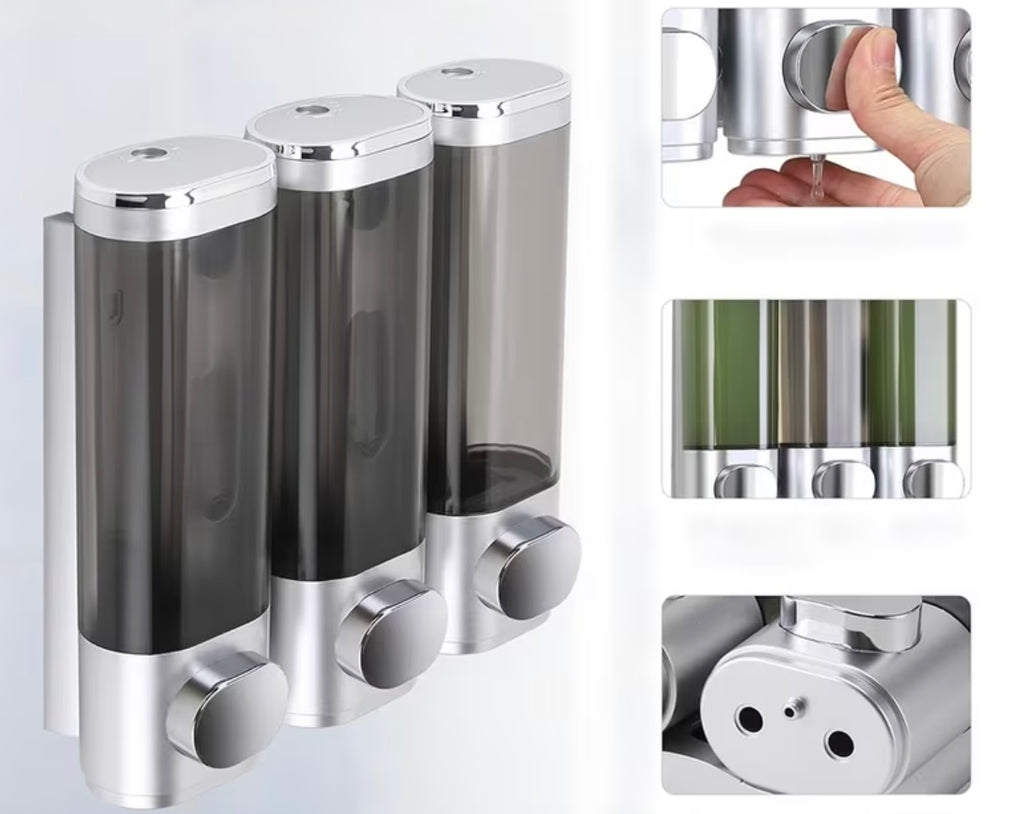 Set Dispenser Sapone da Parete 3x100ml