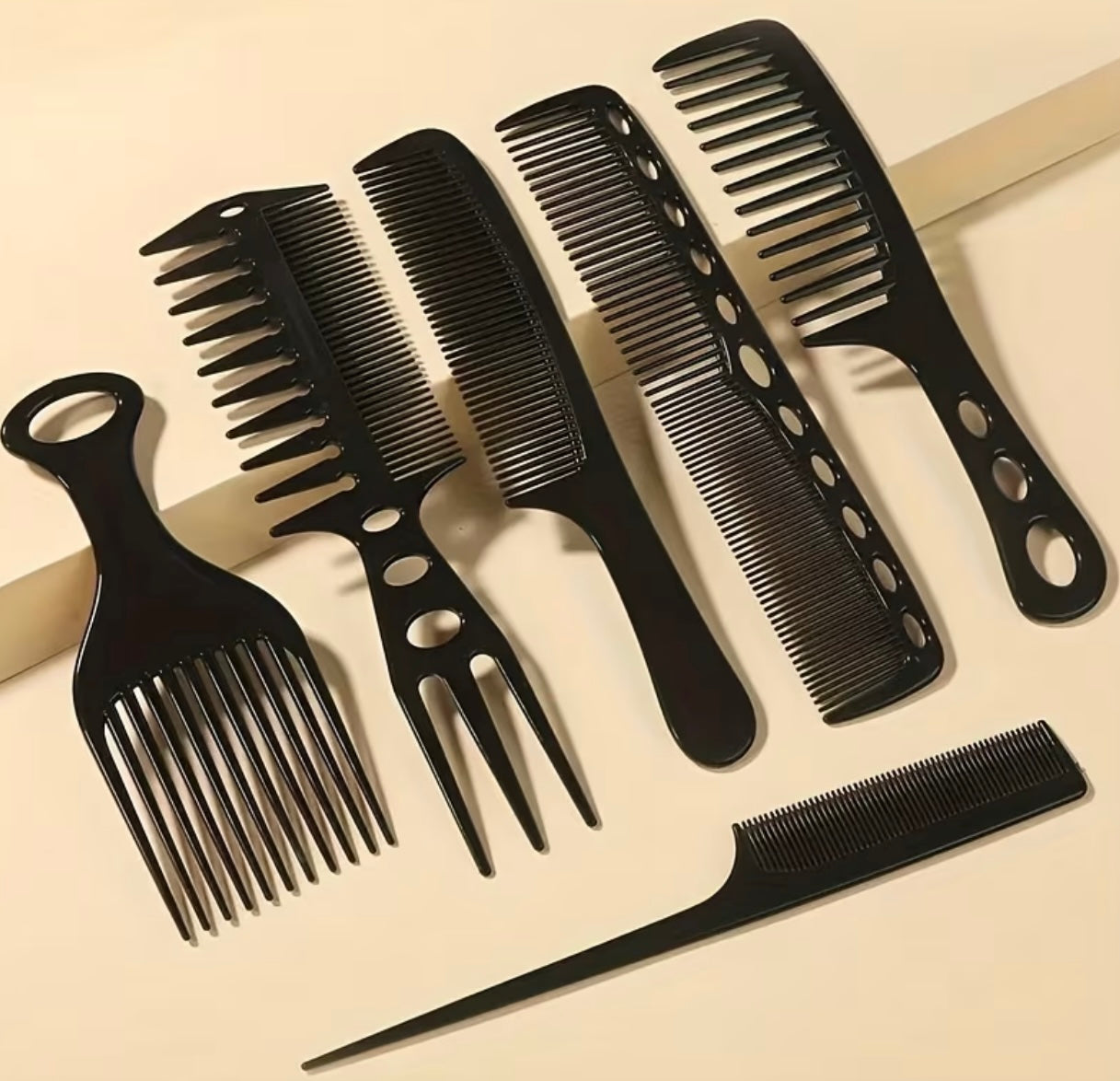 6 Pieces Professional Barber Comb