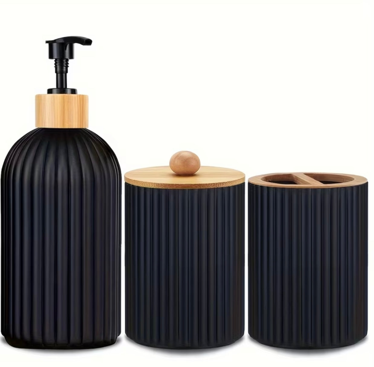 Set of 3 refillable bathroom dispensers