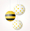 Paper lanterns, bee-themed hanging lantern