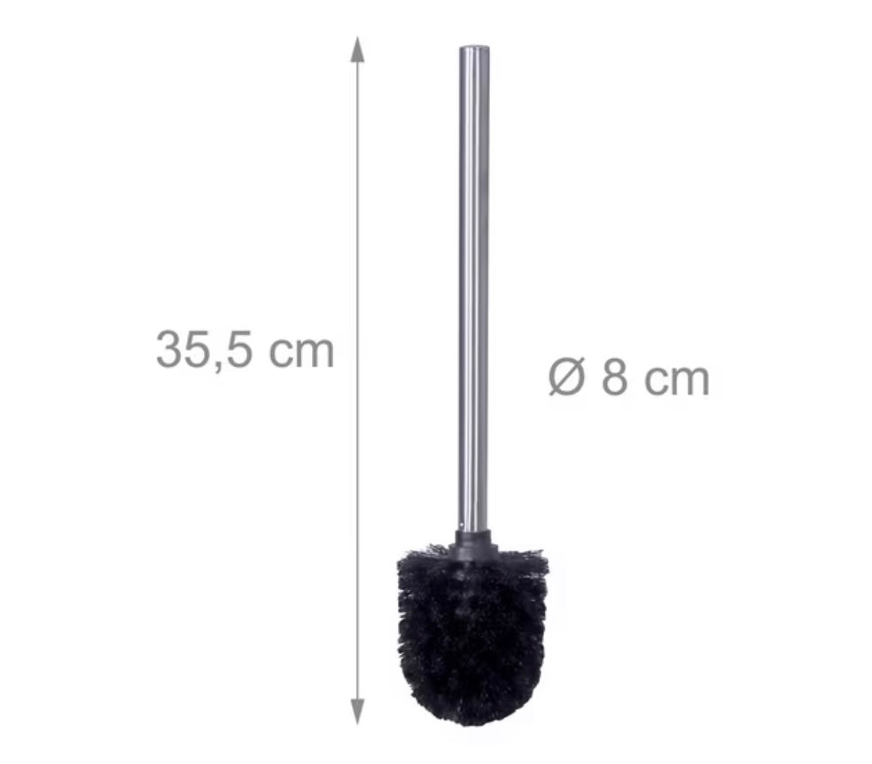Set di 6 spazzole WC in nero/argento