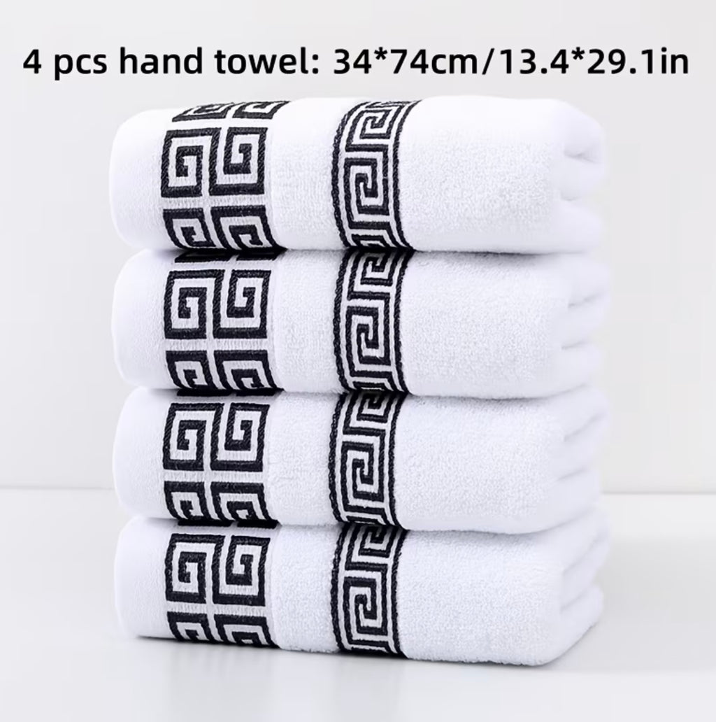 Set of 4 100% Cotton Hand Towels