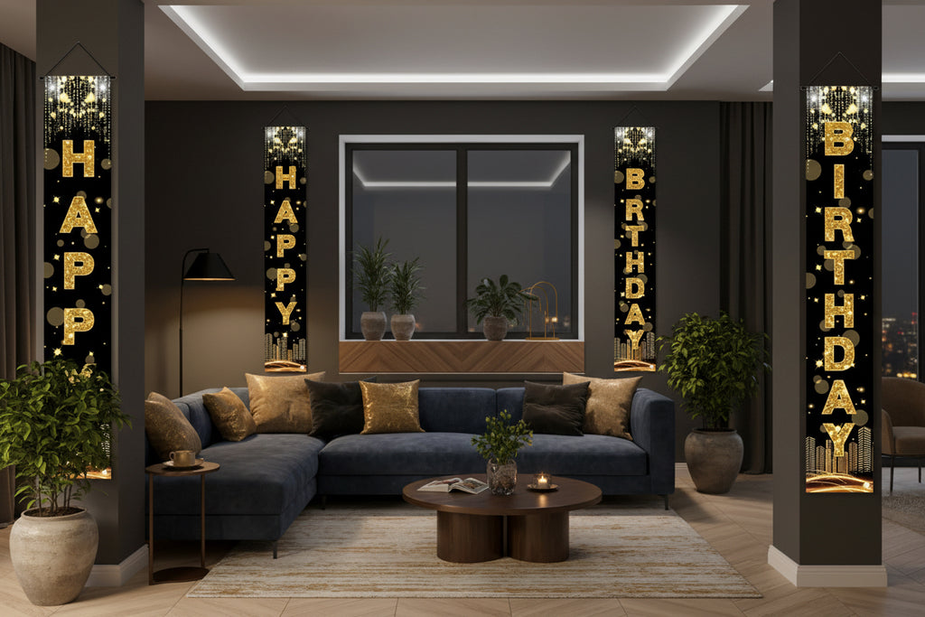 1 Pair, Couple of Birthday Wishes, 180 cm x 30 cm