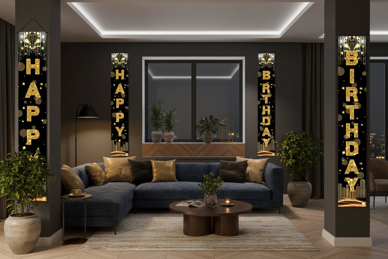 1 Pair, Couple of Birthday Wishes, 180 cm x 30 cm