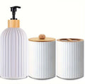 Set of 3 refillable bathroom dispensers