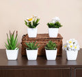 1SET-6pcs Set of Artificial Potted Plants
