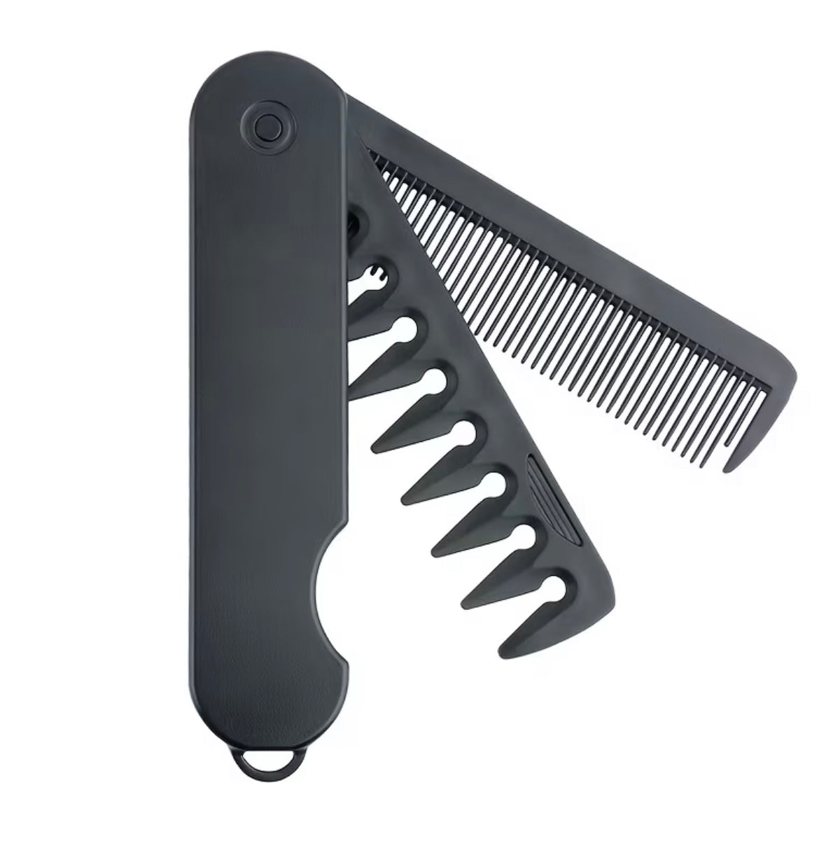 New portable unisex folding comb with three interchangeable teeth