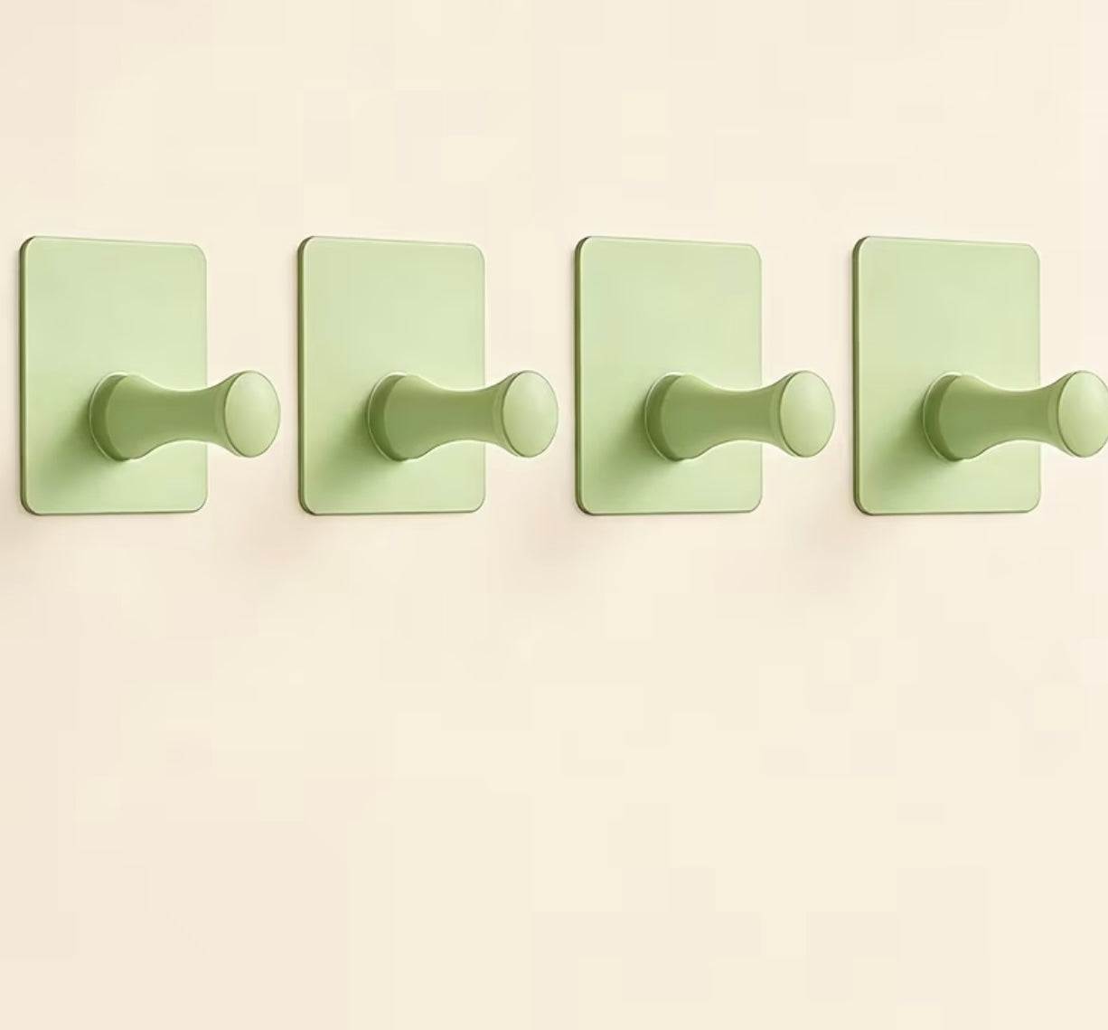 Set of 4 Amoichic hooks designed for use in bathrooms and kitchens