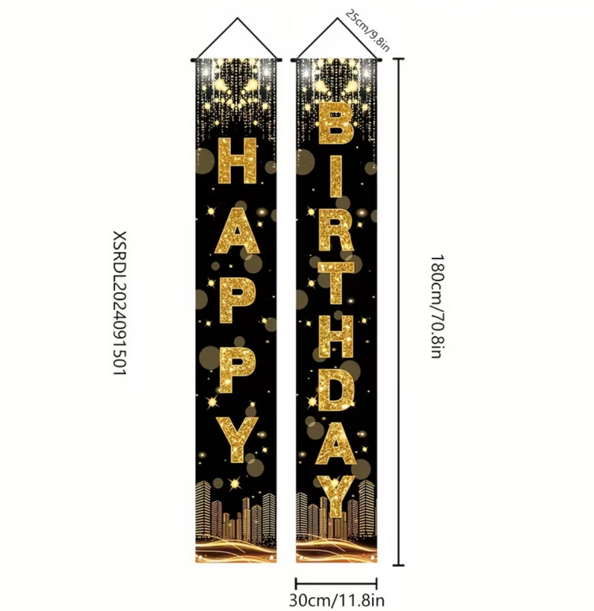 1 Pair, Couple of Birthday Wishes, 180 cm x 30 cm