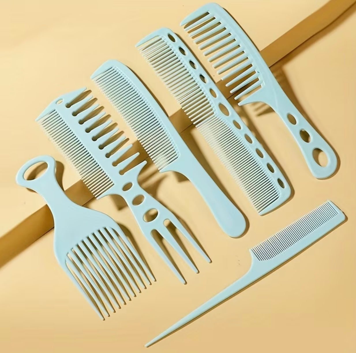 6 Pieces Professional Barber Comb