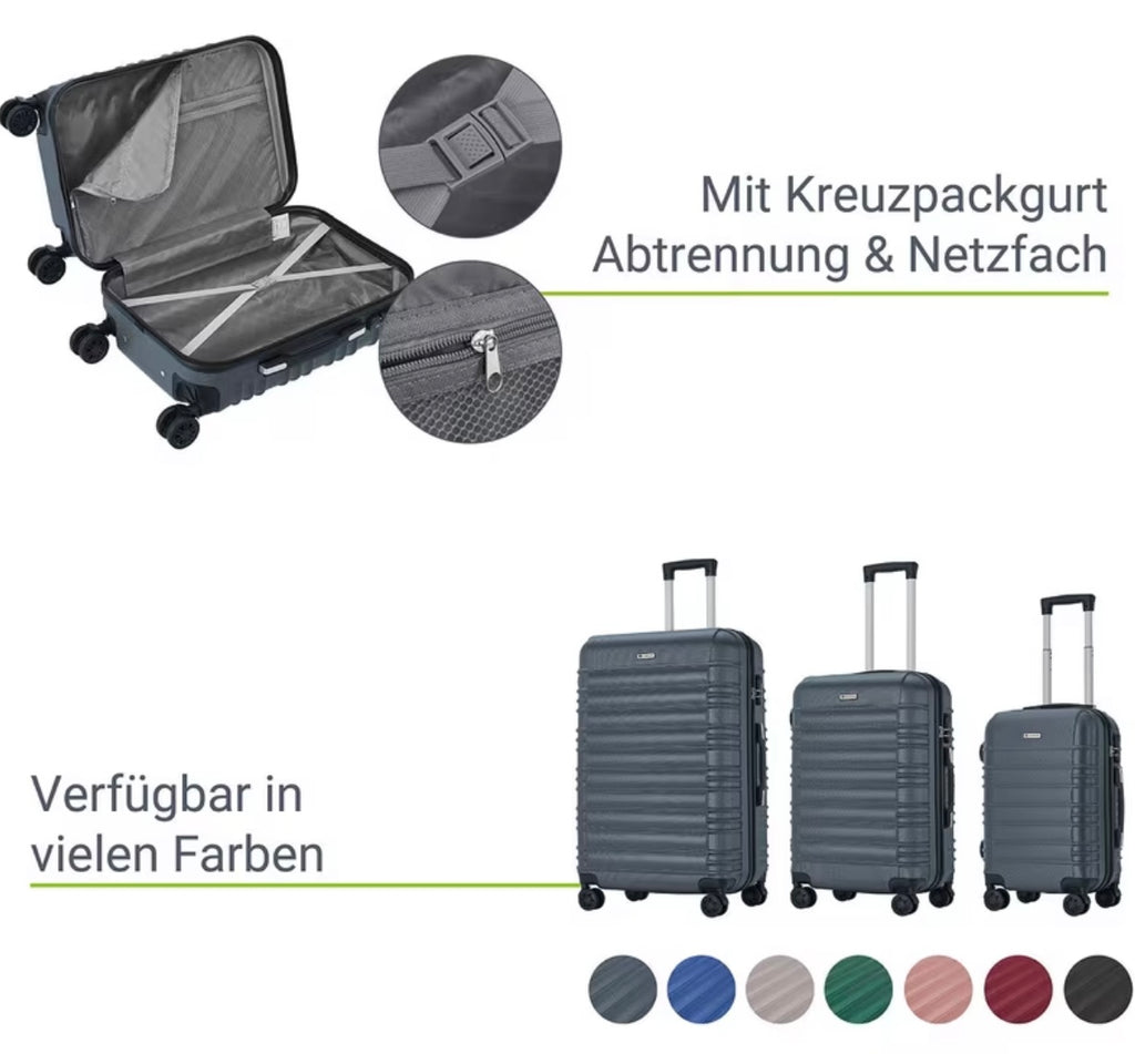 Set of hard suitcases