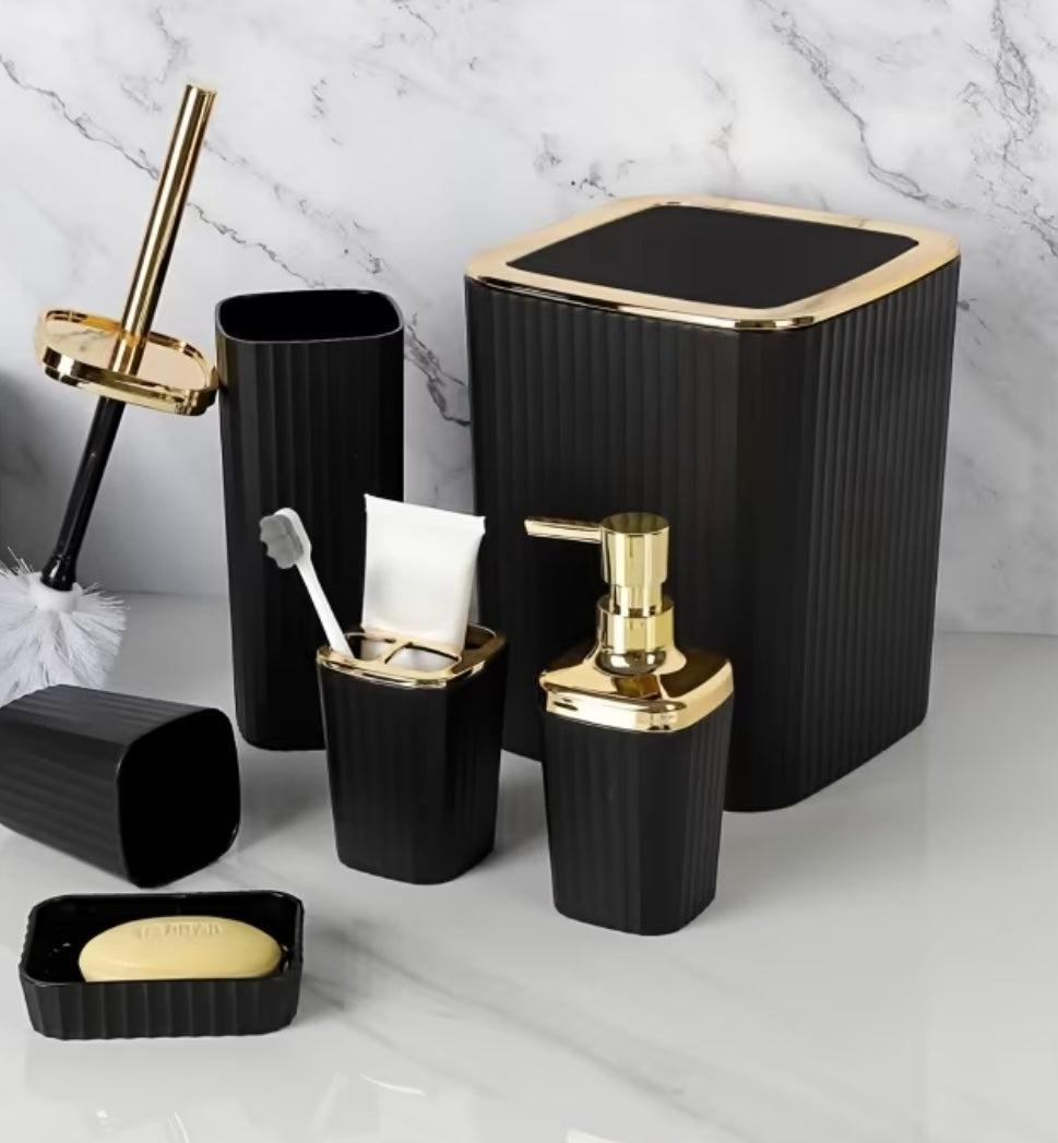 Set da 6 pezzi di accessori per il bagno