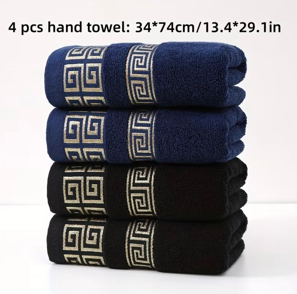 Set of 4 100% Cotton Hand Towels