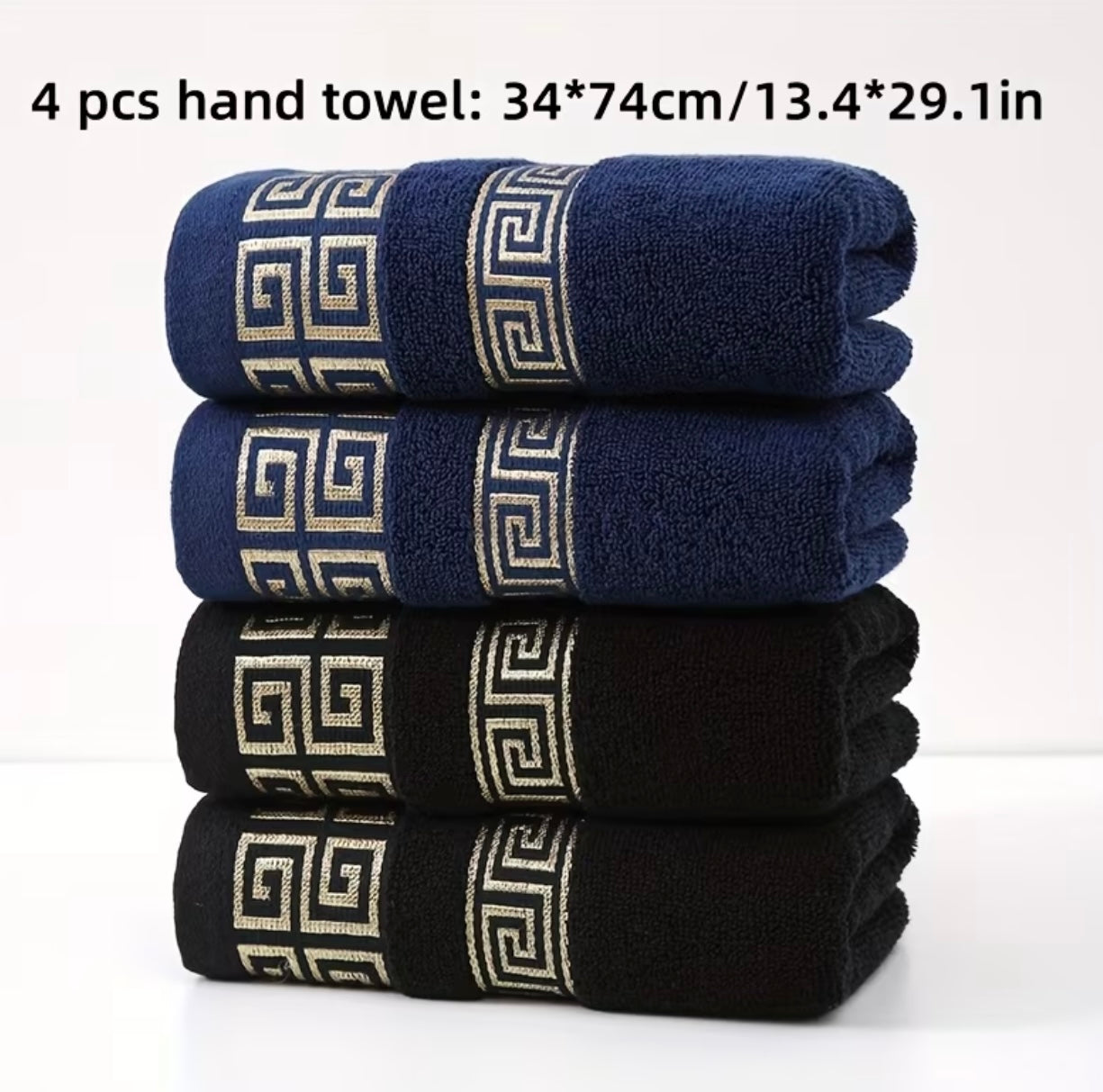 Set of 4 100% Cotton Hand Towels